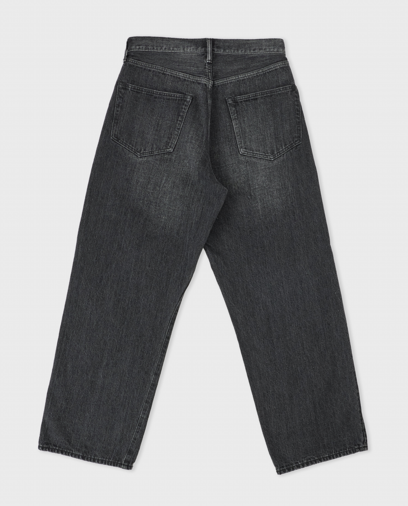 SSSTEIN – SULFER DYED OXFORD VINTAGE WIDE PANTS (BLACK) — EQUIPMENT